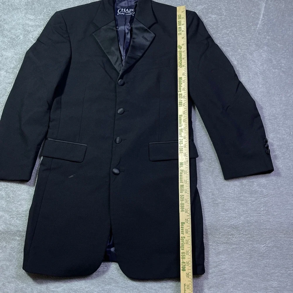 Chaps Ralph Lauren Men's Black Wool Formal Tuxedo Blazer Coat Made in USA Career